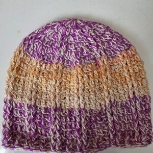 Vibrant Purple Pink Orange Shetland Wool Knit Beanie - Choose One See Pictures